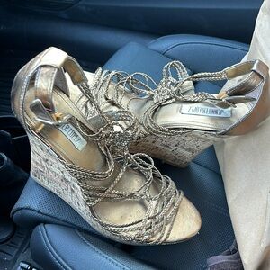 Bronze Jennifer Lopez wedges